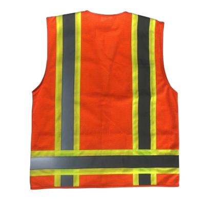 China Customized Reflective Clothing Reflective Safety Logo Construction High-Visibility Safety Work Vest for sale