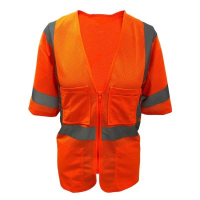 China Safety Uniform Hi Vis Reflective Short Sleeves Reflective Popular Safety Safety Jacket Short Sleeves for sale