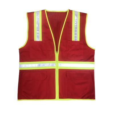 China Factory Supplier Reflective Knitted 100% Knit Polyester Police Safety Reflective Vest for sale