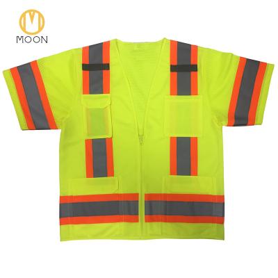 China Vis Reflective Safety Construction Workwear High Visibility Mens Hi Visibility Shorts Sleeve Men Shirt Custom Logo for sale