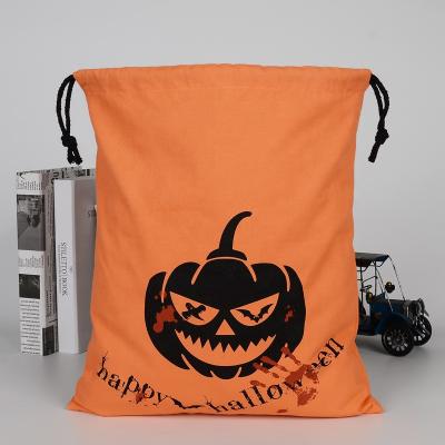 China New Style Disposable Customized Small Canvas Halloween Pumpkin Bag for sale