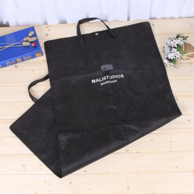 China High Quality Shopping Goods Black Logo Non Woven Garment Bag Custom Made For Cloth for sale