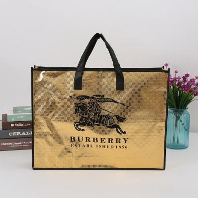 China Factory Direct Handled Nonwoven Laser Logo Tote Bags With Custom Printed for sale