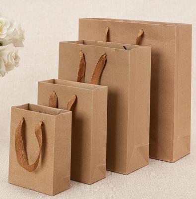 China Recyclable Customized Size Logo Kraft Paper Bag For Shoe Cap Packaging for sale