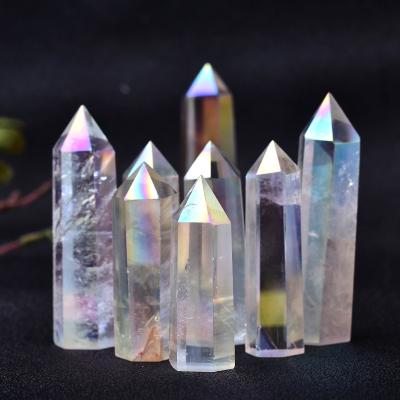 China Wholesale Polished Black Points Crystal Tower Crafts Europe Obsidian Double Point Quartz Crystal for sale