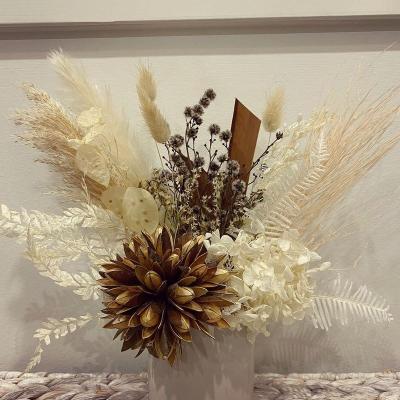 China Natural Touch Dry Grass Home Wedding Grass Seed Decor Dried Flower for sale