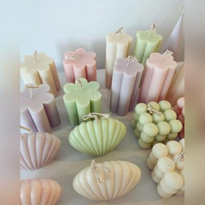 China Wedding Luxury Soy Wax Candles Birthday Party Gift Christmas Color Home Decoration for sale