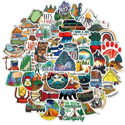 China New Outdoor Camping Graffiti Stickers Decorative Sticker 50 Pcs Motorcycle Crate Decorative Notebook Sticker Waterproof Luggage Stickers for sale