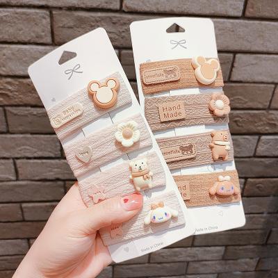 China New arrivals Japanese style hair accessories women girls hairpins cute light color children girl cartoon bear clips small hair accessories wholesale for sale