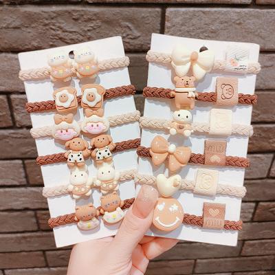 China Cute Hair Accessories Kawaii Kids Rabbit Knit Lovely Hair Rope Women Elastic Hair Tie Bands Cartoon Animal Hair Band Accessories for sale