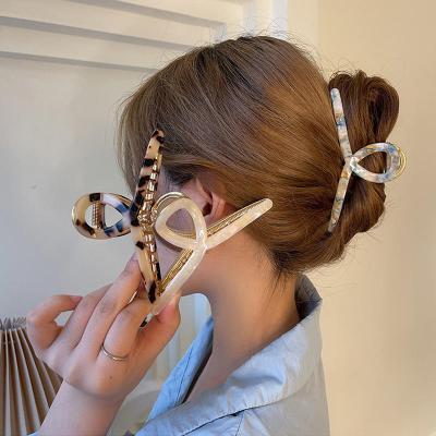 China Hair Accessories Wholesale 11cm Korean Cross Large Metal Clip Acetate Fashion Temperament Claw Hair Elegant Hair Clips Women Hairs for sale