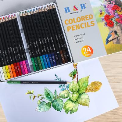 China Drawing Painting Customized 24 Pack Color Wooden Pencils for sale