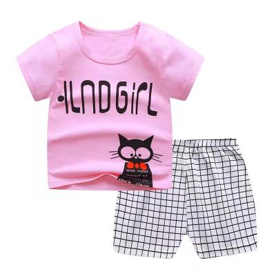 China Wholesale 100% Cotton Summer Children Kids Clothes Cotton Short Quantity Spring Set Boys T-shirt Baby Sleeve Time Advance Custom Suit for sale