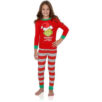 China 2021 NEW Girls Christmas Pajamas Kids Pajamas Christmas Pajamas Breathable Set for sale