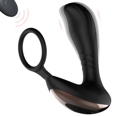 China 7 Mode Vibration Adult Silicone Vibrator Prostate Massager Sex Toy Cock Ring Anal Vibrator Male Butt Plug For Men Prostate Massager for sale