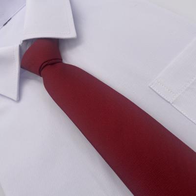 China red colour plain design Silk 100% Handmade Silk Tie 100% Woven Silk Tie en venta