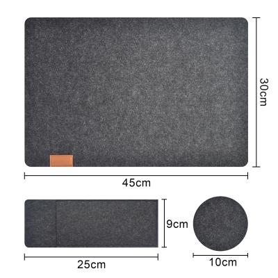 China Durable Felt Area Mats Heat-Resistant Table Mat Felt Premium Non-slip Washable Felt Area Rug for sale