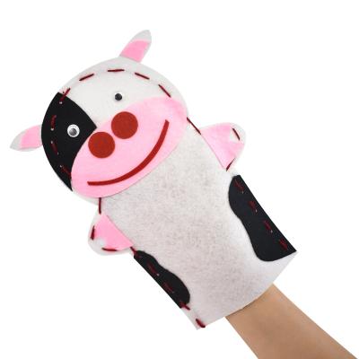 China Free Sample Eco-friendly Material Factory Directly Sell Eco Friendly Soft Wool Felt Cloth Finger Hand Puppet Animal For Kids for sale