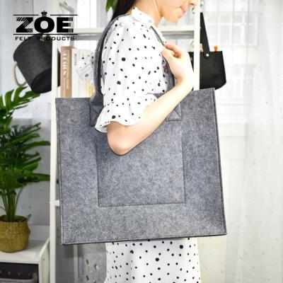 China Eco-Friendly Wholesale Custom Woman Felt Laptop Bag Tote Bag For Laptop for sale