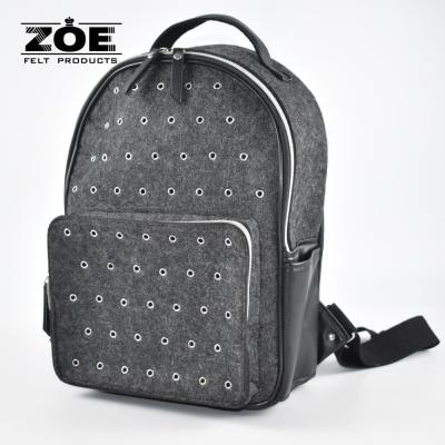 China Cheap Wholesale New Arrival Anti Theft Backpack Handmade Felt School Bag Simple Fashion Anti Theft Travel for sale