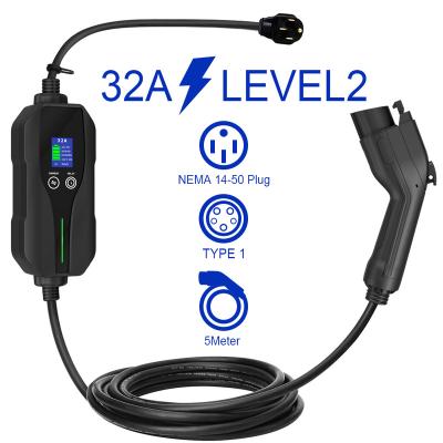 China Electric Vehicle Car Charging Cuurent Level 2 EV Adjustable Car Charger GBT 16A 32A Charging Portable EV Charger For VW ID4 for sale