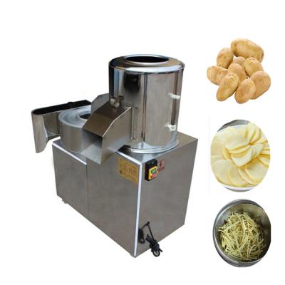 China 3 functions combined and high productive multifunctional small potato washing slicer machine potato cutting machine for fries for sale