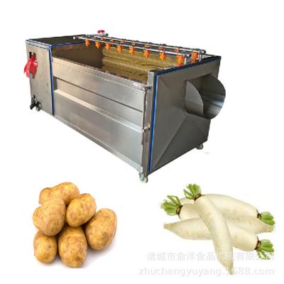 China Vegetable Processing Plant Small Potato Cutting Fish Cassava Skin Peeling And Washing Machine for sale