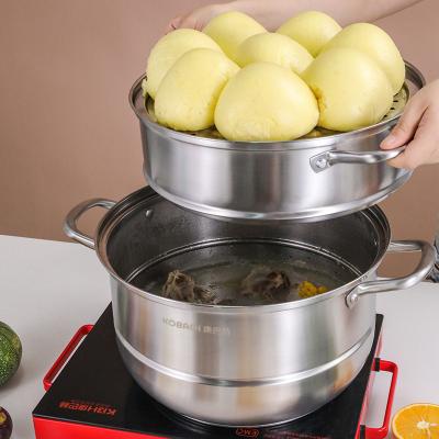 China Large Multipot Viable KOBACH Soup Pot 304 Stainless Steel Thickened Pots Cooking Durable Kitchen Food Steamer for sale