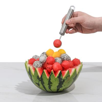 China Viable KOBACH Melon Watermelon Ball Scoop Fruit Spoon Ice Cream Sorbet Tool Kitchen Accessories Instruments for sale