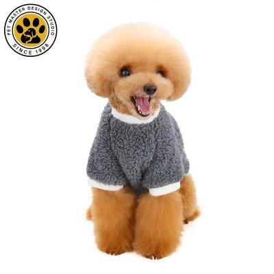 China Stocked Available Three Colors Pet Clothes Christmas Coat Dog Clothes Winter Pet Clothes Keep Warm Cute Dog Sweater Dog Clothes for sale