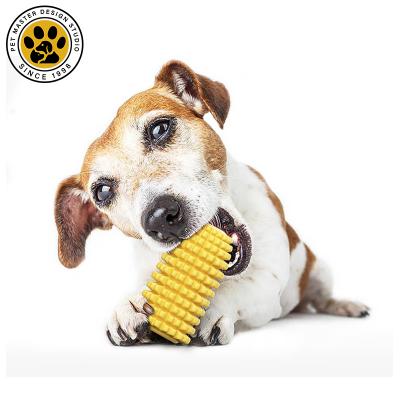 China Stocked Toothbrush Clean Teeth Corn Dog Chew Toy Natural Rubber Amazon Hot Selling Interactive Pet Supplies Best-Selling Dog Chew Toys for sale