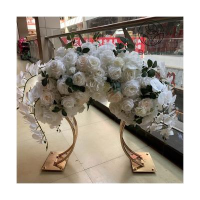 China Table Decoration Wedding Table Flower Butterfly Orchids Flower Floral Runner Table Flower Panel Display for sale