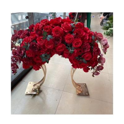 China Table Decoration Wedding Decorating Centerpieces Table Flowers Burgundy Wedding Decorations for sale