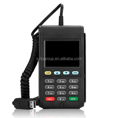 China POS Terminal Handheld Skimmer Machine With Pinpad PCI EMV Visa Key Skimmer 128MB FLASH for sale