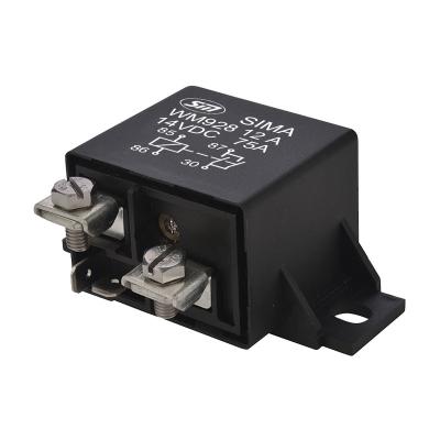 China AG Alloy Auto Relays 4 Pin NO Automotive Relay With Insulation Bracket 75A/14vdc WM928 for sale