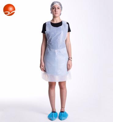 China PE Waterproof Disposable Plastic Kitchen Apron Waterproof Plastic Apron for sale