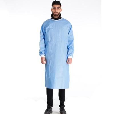 China Breathable waterproof non woven protection gown for sale