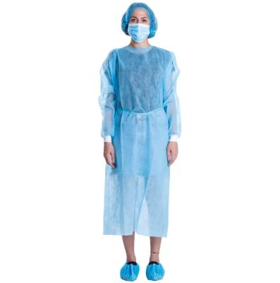 China Non-Sterile Breathable Non-Woven Series Hospital Cellulose Gown Isolation Maternity Gown for sale