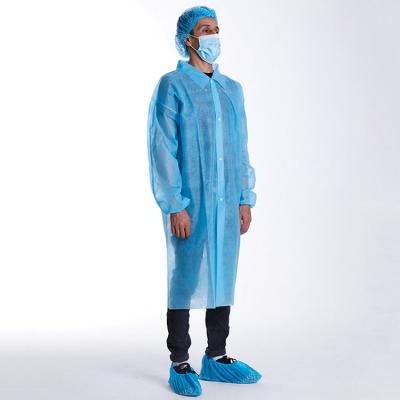 China Breathable Isolation Gown Polyethylene PP Pe Coating PP Lab Coat for sale