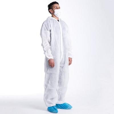 China With Hood Or Foot Cover Turkey CE Disposable Hospital Chemical Coverall Clothing for sale