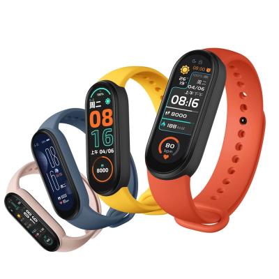 China 2021 Touch Screen Men Women Sports Silicone Strap Heart Rate Fitness Tracking M6 Smartwatch Wristband For Apple Xiaomi Android for sale