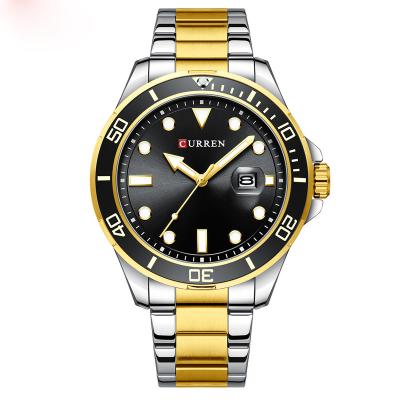 China New Curren Automatic Date 2021 Men Watches Quartz 3ATM Stainless Steel Clock Business Fashion Waterproof Top Brand Men Wristwatch Luxury Male for sale