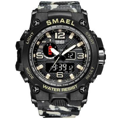 China Auto Date 50M Water Resistant Sports Army Led Alarm Digital Stop Analog Watches For Relogio Masculino Male Men's Military Wrist Watch for sale