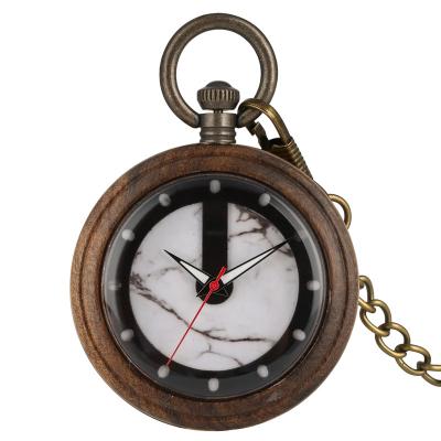 China Reloj wooden necklace necklace antique pocket watch fashion retro vintage quartz pocket chain necklace popular bronze pendant watch for sale