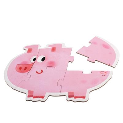 China INDOOR GAMES PLAY 18pcs Children's Jigsaw Map Farm Animals Jigsaw Puzzle Paper Games For Kid for sale