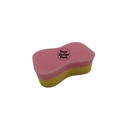 China Strong Longevity SHA080 New Arrival Car Accessories Washing Car Sponge Double Layer Peanut Shape Sponges Car Cleaning Polyurethane Foam for sale