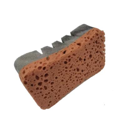 China Wholesale Super Soft Giant Size KHA028 Window Glass Cleaning Carved Window Cleaning Gasket Rectangle Shaped Smooth Cleaner Honeycomb Sponge for sale