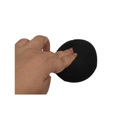 China Affordable Non-slip Durable Tasteless Washable Yoga Ball Black Round Massage Pressure Released Sponge Loofah Pet Toy for sale