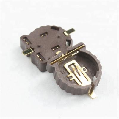 China LCP SMT CR1220 lithium coin cell battery holder with gold plating for sale