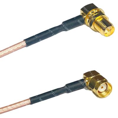 China High Quality RP-SMA RG316 FEMALE ANGLE With RP-SMA ANGLE MALE Coaxial RF Cable Ant-RG316sma-01 for sale